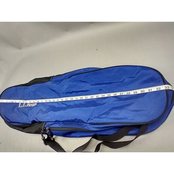LL Bean Travel Bag Snowshoe 10x33” Blue Black Side Zip Carry Case Only - Picture 6 of 8